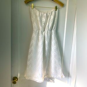 Lilly Pulitzer Holly white strapless dress medium